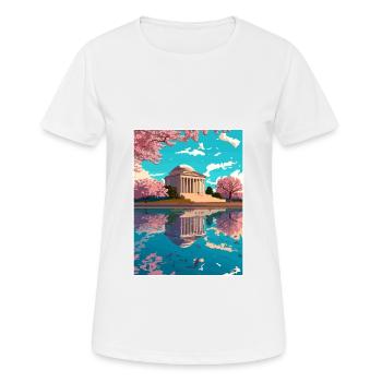 Jefferson Memorial Memorialwall Washington Dc - T-shirt respirant Femme - blanc - Devant - AI Model Female 172 dark (172cm)