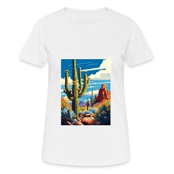Orgelpfeifenkaktus National Monument Arizona Reisen - Frauen T-Shirt atmungsaktiv - Weiß - Vorne - AI Model Female 172 dark (172cm)