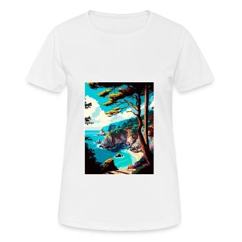 Julia Pfeiffer Burns State Park Kalifornien Reisen - Frauen T-Shirt atmungsaktiv - Weiß - Vorne - AI Model Female 172 dark (172cm)