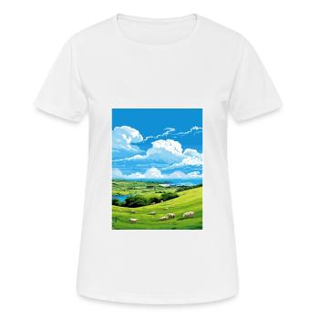 St Day Cornwall Vintage Travel Poster WPA Souvenir - Women's Breathable T-Shirt - white - Front - AI Model Female 172 dark (172cm)