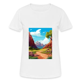 Zion National Park Utah Vintage Travel Poster WPA - Women's Breathable T-Shirt - white - Front - AI Model Female 172 dark (172cm)