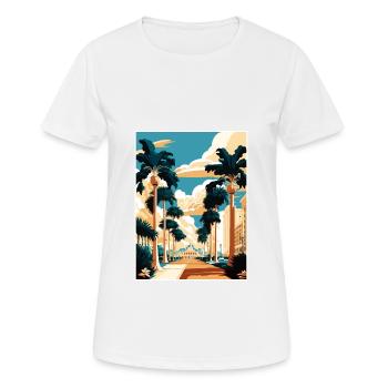West Palm Beach Florida Vintage Reiseposter WPA - Frauen T-Shirt atmungsaktiv - Weiß - Vorne - AI Model Female 172 dark (172cm)