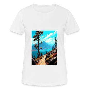 Mont Tallac Californie Vintage voyage affiche WPA - T-shirt respirant Femme - blanc - Devant - AI Model Female 172 dark (172cm)