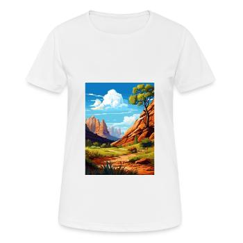 Zion National Park Utah Vintage Travel Poster WPA - Women's Breathable T-Shirt - white - Front - AI Model Female 172 dark (172cm)