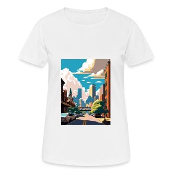 Pittsburgh Pennsylvania Vintage Travel Poster WPA - Women's Breathable T-Shirt - white - Front - AI Model Female 172 dark (172cm)