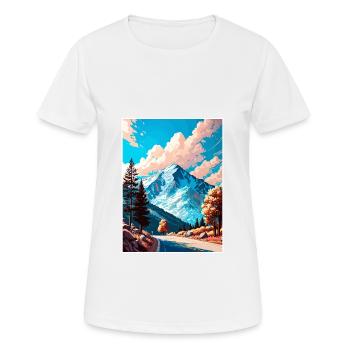 Mount Wilson California Vintage Reiseposter WPA - Frauen T-Shirt atmungsaktiv - Weiß - Vorne - AI Model Female 172 dark (172cm)