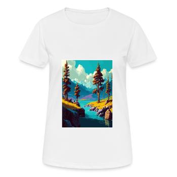 Lake Mammoth Kalifornien Vintage Reiseposter WPA - Frauen T-Shirt atmungsaktiv - Weiß - Vorne - AI Model Female 172 dark (172cm)