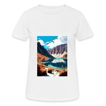 Convict Lake California Vintage Travel Poster WPA - Women's Breathable T-Shirt - white - Front - AI Model Female 172 dark (172cm)