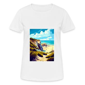 Crystal Cove Californie Vintage Voyage Poster WPA - T-shirt respirant Femme - blanc - Devant - AI Model Female 172 dark (172cm)