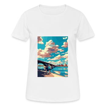 Tempe Town Lake Arizona Vintage Travel Poster WPA - Women's Breathable T-Shirt - white - Front - AI Model Female 172 dark (172cm)