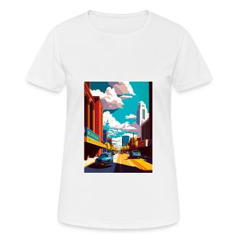 Rochester État de New York Vintage voyage affiche WPA - T-shirt respirant Femme - blanc - Devant - AI Model Female 172 dark (172cm)