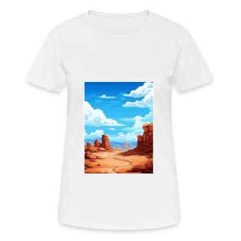 Goblin Valley State Park Vintage voyage affiche WPA - T-shirt respirant Femme - blanc - Devant - AI Model Female 172 dark (172cm)