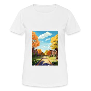 Hyde Park New York State Vintage-Reiseposter WPA - Frauen T-Shirt atmungsaktiv - Weiß - Vorne - AI Model Female 172 dark (172cm)