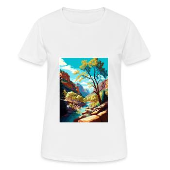 Oak Creek Canyon Arizona Vintage Reiseposter WPA - Frauen T-Shirt atmungsaktiv - Weiß - Vorne - AI Model Female 172 dark (172cm)