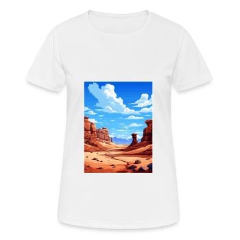 Goblin Valley State Park Vintage voyage affiche WPA - T-shirt respirant Femme - blanc - Devant - AI Model Female 172 dark (172cm)