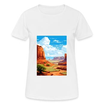 Canyonlands National Park Vintage Travel Poster - Women's Breathable T-Shirt - white - Front - AI Model Female 172 dark (172cm)