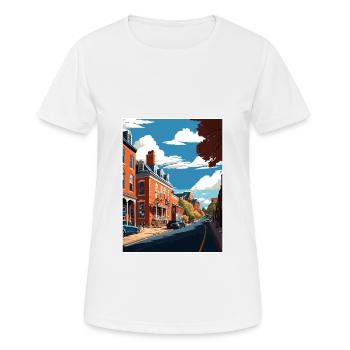 Phoenixville Pennsylvania Vintage Travel Poster - Women's Breathable T-Shirt - white - Front - AI Model Female 172 dark (172cm)