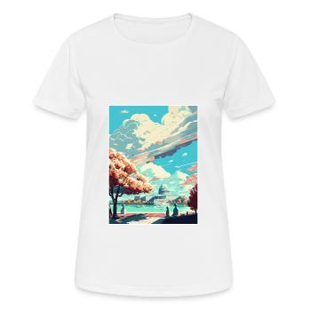 Washington Dc États-Unis Vintage affiche de voyage - T-shirt respirant Femme - blanc - Devant - AI Model Female 172 dark (172cm)