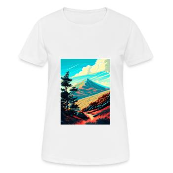 Mont Tamalpais Californie Vintage affiche de voyage - T-shirt respirant Femme - blanc - Devant - AI Model Female 172 dark (172cm)