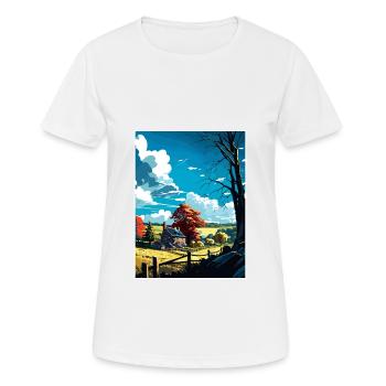Chester County Pennsylvanie Affiche de voyage vintage - T-shirt respirant Femme - blanc - Devant - AI Model Female 172 dark (172cm)