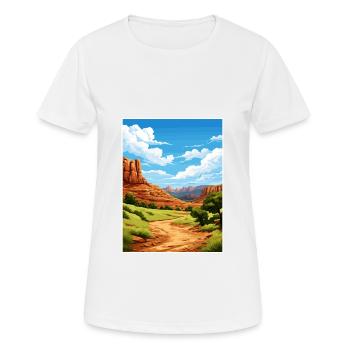 East Canyon State Park Utah Affiche de voyage Vintage - T-shirt respirant Femme - blanc - Devant - AI Model Female 172 dark (172cm)