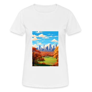Central Park New York State Vintage-Reiseposter - Frauen T-Shirt atmungsaktiv - Weiß - Vorne - AI Model Female 172 dark (172cm)