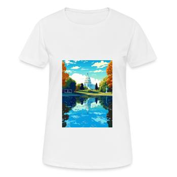 Washington Dc États-Unis Vintage affiche de voyage - T-shirt respirant Femme - blanc - Devant - AI Model Female 172 dark (172cm)