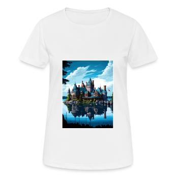 Boldt Castle New York État Vintage affiche de voyage - T-shirt respirant Femme - blanc - Devant - AI Model Female 172 dark (172cm)