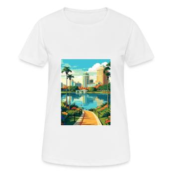 Orlando Beach Florida Vintage Reiseposter WPA - Frauen T-Shirt atmungsaktiv - Weiß - Vorne - AI Model Female 172 dark (172cm)