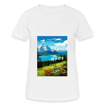 Jasper National Park Kanada Vintage Reiseposter - Frauen T-Shirt atmungsaktiv - Weiß - Vorne - AI Model Female 172 dark (172cm)