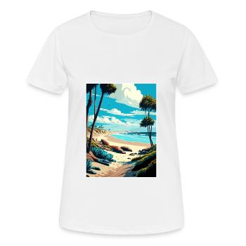 Salt Creek Beach Kalifornien Vintage Reiseposter - Frauen T-Shirt atmungsaktiv - Weiß - Vorne - AI Model Female 172 dark (172cm)