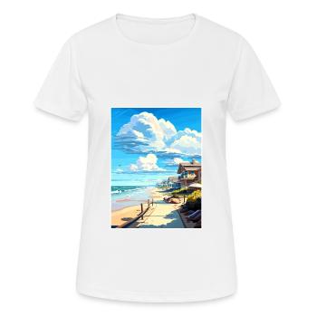 Salt Creek Beach Kalifornien Vintage Reiseposter - Frauen T-Shirt atmungsaktiv - Weiß - Vorne - AI Model Female 172 dark (172cm)