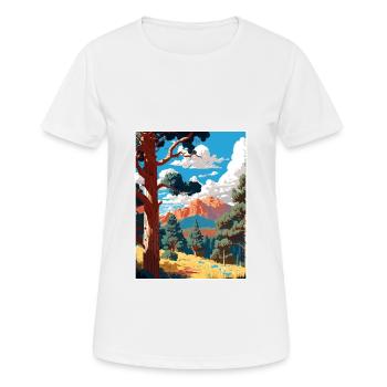 Coconino National Forest Arizona Reiseposter - Frauen T-Shirt atmungsaktiv - Weiß - Vorne - AI Model Female 172 dark (172cm)