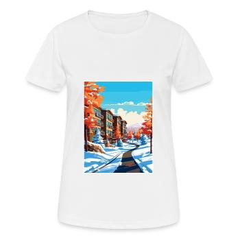 Seven Springs Resort Pennsylvania Reiseposter - Frauen T-Shirt atmungsaktiv - Weiß - Vorne - AI Model Female 172 dark (172cm)