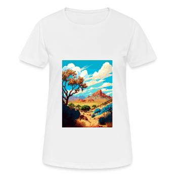 Coronado National Forest Arizona Reiseposter - Frauen T-Shirt atmungsaktiv - Weiß - Vorne - AI Model Female 172 dark (172cm)