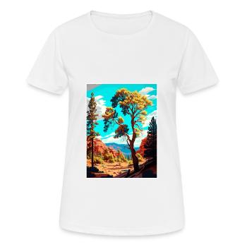 Coconino National Forest Arizona Reiseposter - Frauen T-Shirt atmungsaktiv - Weiß - Vorne - AI Model Female 172 dark (172cm)