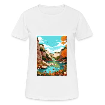 Guadalupe River State Park Texas Reiseplakat - Frauen T-Shirt atmungsaktiv - Weiß - Vorne - AI Model Female 172 dark (172cm)