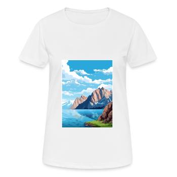 Kenai Fjords Nationalpark Alaska Reiseposter - Frauen T-Shirt atmungsaktiv - Weiß - Vorne - AI Model Female 172 dark (172cm)