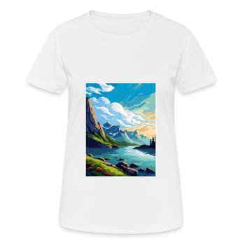 Kenai Fjords Nationalpark Alaska Reiseposter - Frauen T-Shirt atmungsaktiv - Weiß - Vorne - AI Model Female 172 dark (172cm)