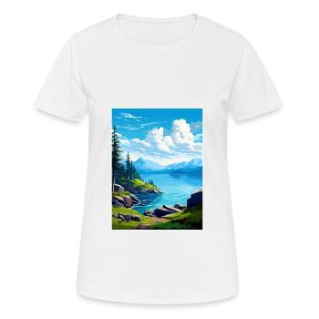 Kenai Fjords Nationalpark Alaska Reiseposter - Frauen T-Shirt atmungsaktiv - Weiß - Vorne - AI Model Female 172 dark (172cm)