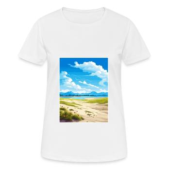 Parc national de la vallée de Kobuk Alaska affiche de voyage - T-shirt respirant Femme - blanc - Devant - AI Model Female 172 dark (172cm)