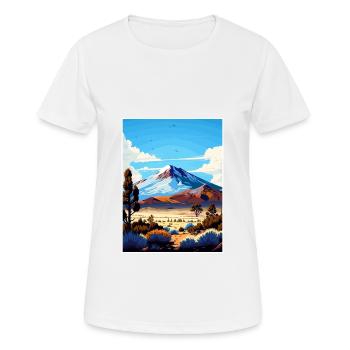 San Francisco Peaks Arizona Vintage Travel Poster - Women's Breathable T-Shirt - white - Front - AI Model Female 172 dark (172cm)