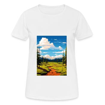 Parc national de Fishlake Utah Vintage affiche de voyage - T-shirt respirant Femme - blanc - Devant - AI Model Female 172 dark (172cm)