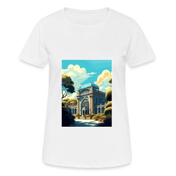 The Bronx Zoo New York State Vintage Travel Poster - Women's Breathable T-Shirt - white - Front - AI Model Female 172 dark (172cm)