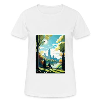 Central Park New York State Vintage-Reiseposter - Frauen T-Shirt atmungsaktiv - Weiß - Vorne - AI Model Female 172 dark (172cm)