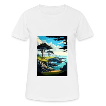 Cypress Point Club Kalifornien Reiseposter - Frauen T-Shirt atmungsaktiv - Weiß - Vorne - AI Model Female 172 dark (172cm)