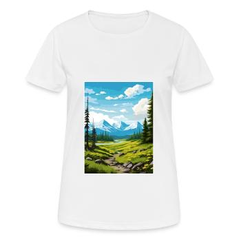 Chugach National Forest Alaska Reiseposter - Frauen T-Shirt atmungsaktiv - Weiß - Vorne - AI Model Female 172 dark (172cm)
