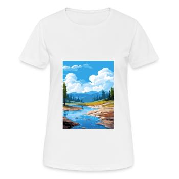 Hot Springs National Park Vintage Travel Poster - Women's Breathable T-Shirt - white - Front - AI Model Female 172 dark (172cm)