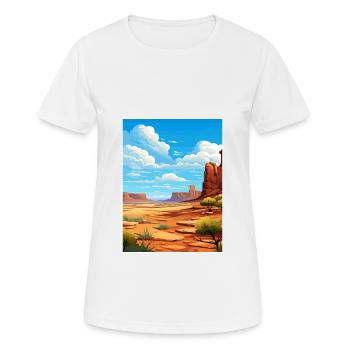Canyonlands National Park Vintage Travel Poster - Women's Breathable T-Shirt - white - Front - AI Model Female 172 dark (172cm)