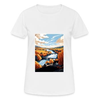 Lehigh Valley Pennsylvanie Vintage affiche de voyage - T-shirt respirant Femme - blanc - Devant - AI Model Female 172 dark (172cm)